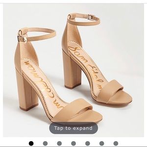 Sam Edelman Yaro Block Nude Heels